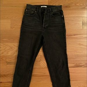 pacsun black button up jeans